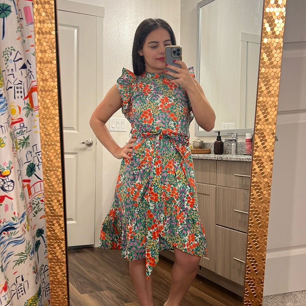 Banjanan Audrey Ruffle Floral Mini Dress